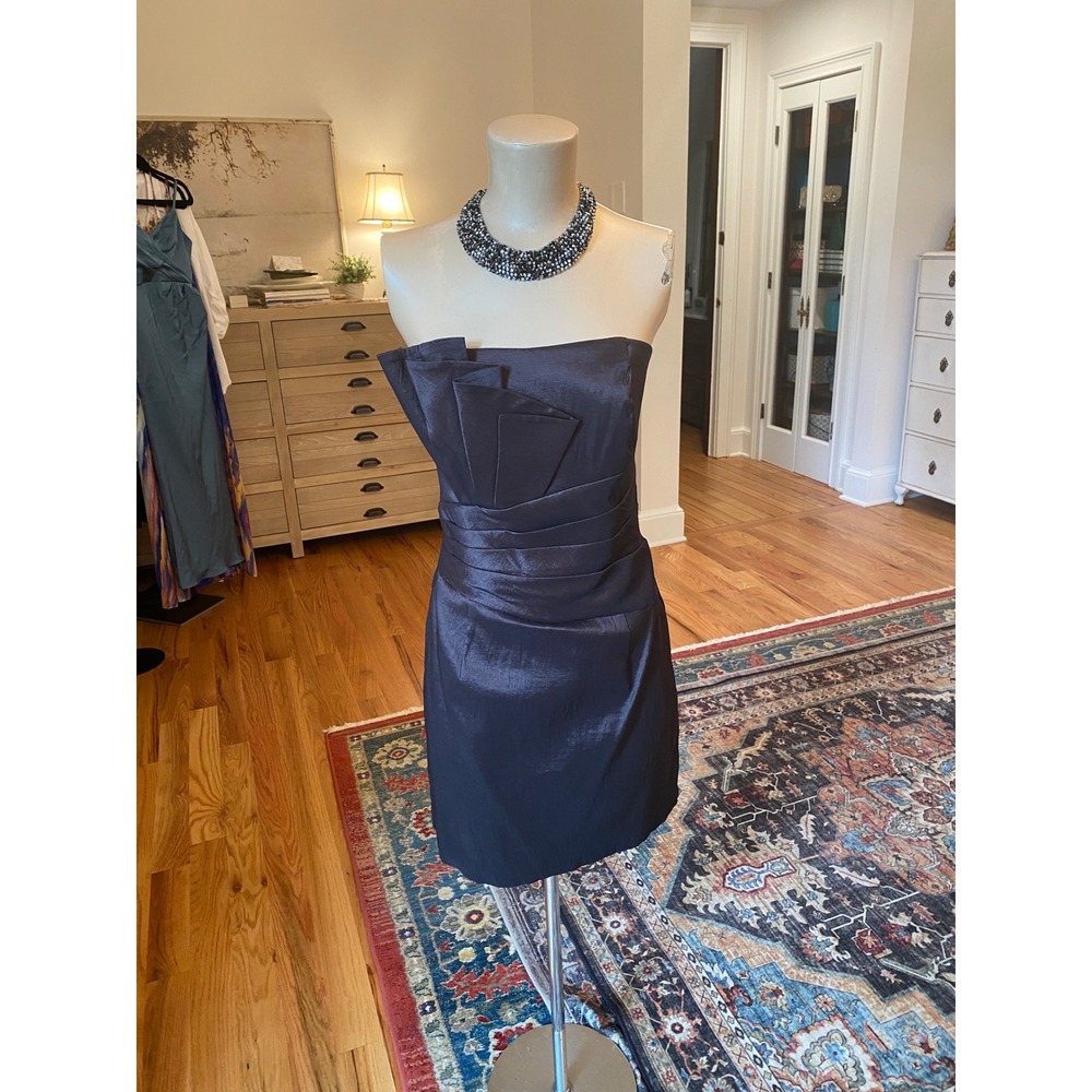 Jessica McClintock‎ Strapless Pleat Cocktail Dress Size 10